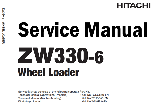 Hitachi ZW330-6 Wheel Loader Service Repair Manual