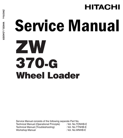 Hitachi ZW370-G Wheel Loader Service Repair Manual