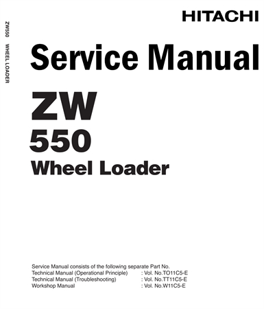 Hitachi ZW550 Wheel Loader Service Repair Manual