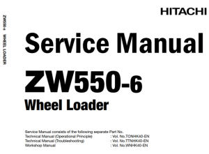 Hitachi ZW550-6 Wheel Loader Service Repair Manual