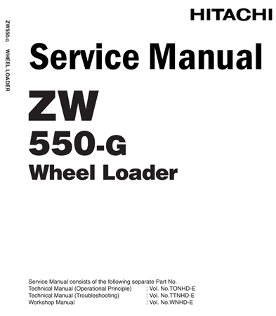 Hitachi ZW550-G Wheel Loader Service Repair Manual