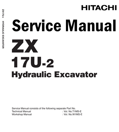 Hitachi ZX17U-2 Hydraulic Excavator Service Repair Manual