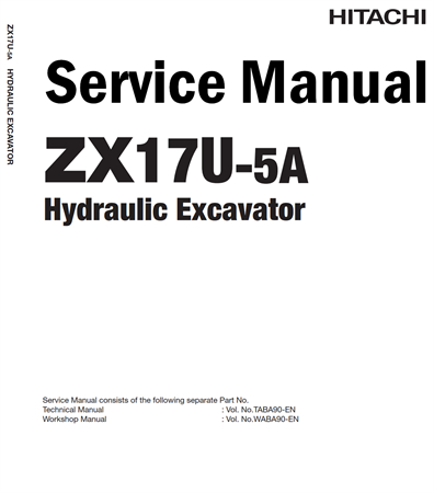 Hitachi ZX17U-5A Hydraulic Excavator Service Repair Manual