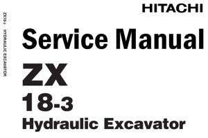 Hitachi ZX18-3 Hydraulic Excavator Service Repair Manual