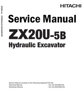 Hitachi ZX20U-5B Hydraulic Excavator Service Repair Manual