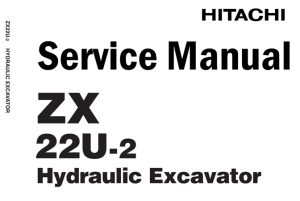 Hitachi ZX22U-2 Hydraulic Excavator Service Repair Manual