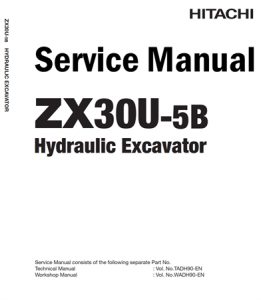 Hitachi ZX30U-5B Hydraulic Excavator Service Repair Manual