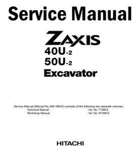 Hitachi ZAXIS 40U-2, ZAXIS 50U-2 Excavator Service Repair Manual