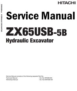 Hitachi ZX65USB-5B Hydraulic Excavator Service Repair Manual