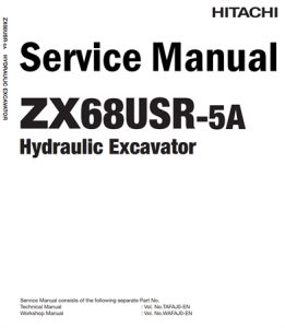 Hitachi ZX68USR-5A Hydraulic Excavator Service Repair Manual