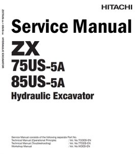 Hitachi ZX75US-5A, ZX85US-5A Hydraulic Excavator Service Repair Manual