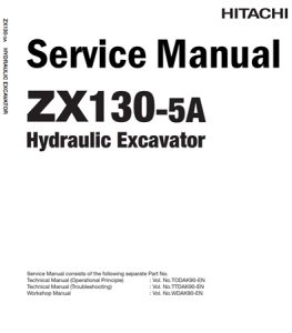 Hitachi ZX130-5A Hydraulic Excavator Service Repair Manual