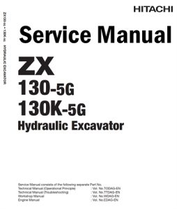 Hitachi ZX130-5G, ZX130K-5G Hydraulic Excavator Service Repair Manual