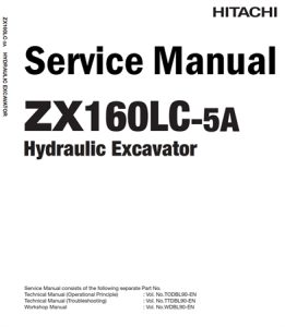 Hitachi ZX160LC-5A Hydraulic Excavator Service Repair Manual