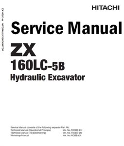 Hitachi ZX160LC-5B Hydraulic Excavator Service Repair Manual