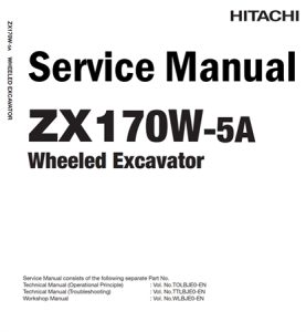 Hitachi ZX170W-5A Wheeled Excavator Service Repair Manual