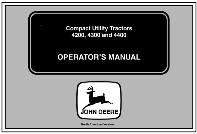 John Deere 4200, 4300, 4400 Compact Utility Tractors