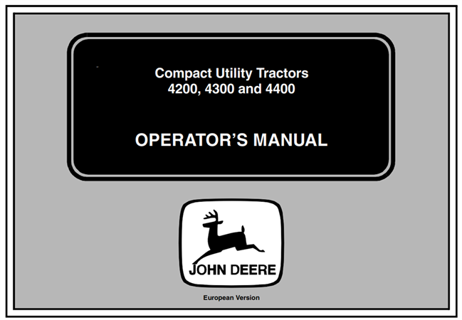 John Deere 4200, 4300, 4400 Compact Utility Tractors