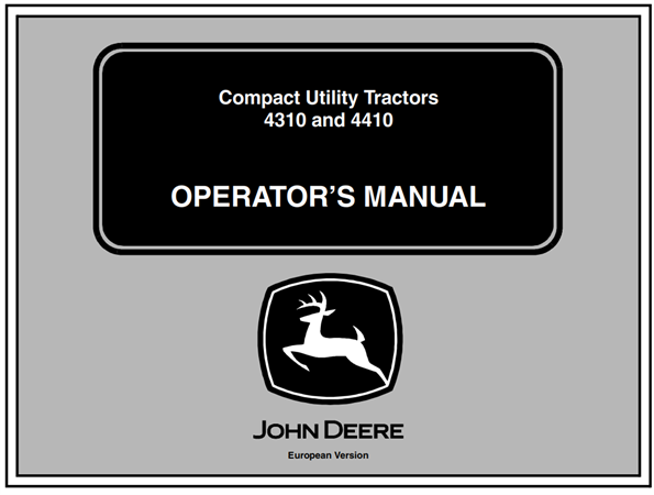 John Deere 4310, 4410 Compact Utility Tractors