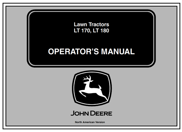 John Deere LT170 & LT180 Lawn Tractors Operator's Manual