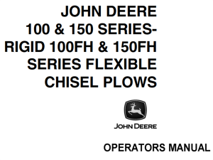 John Deere 100 & 150 Series - Rigid 100FH & 150FH Series Flexible Chisel Plows