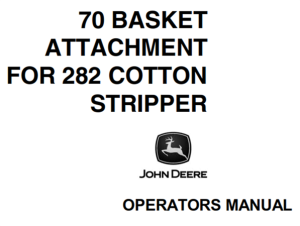 John Deere 70 Basket Attachment for 282 Cotton Stripper