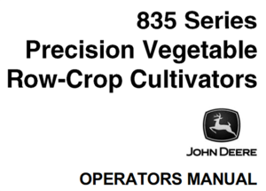 John Deere 835 Series Precision Vegetable Row-Crop Cultivators