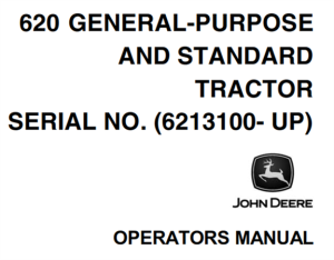 John Deere 620 General-Purpose and Standard Tractor Operator's Manual