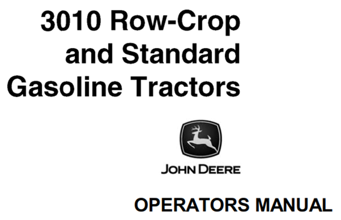 John Deere 3010 Row-Crop and Standard Gasoline Tractors