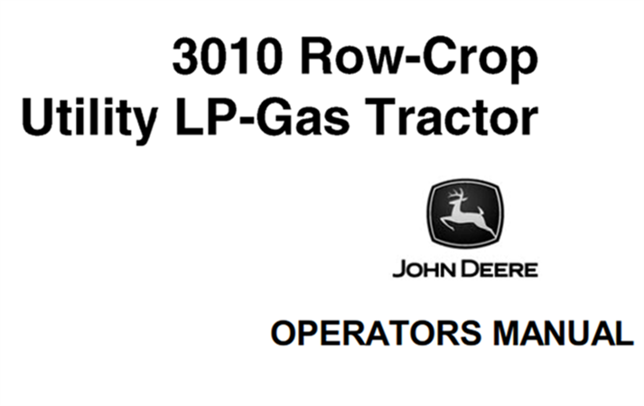 John Deere 3010 Row-Crop Utility LP-Gas Tractor