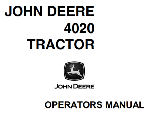 John Deere 4020 Tractor Operator's Manual