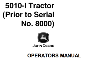 John Deere 5010-I Tractor Operator's Manual