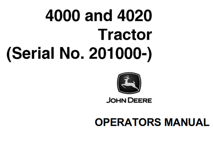 John Deere 4000 & 4020 Tractor Operator's Manual