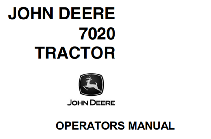 John Deere 7020 Tractor Operator's Manual