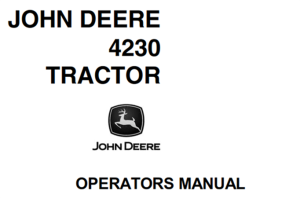 John Deere 4230 Tractor Operator's Manual