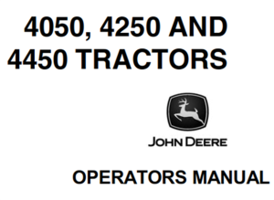 John Deere 4050, 4250, 4450 Tractors Operator's Manual