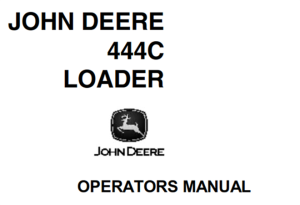 John Deere 444C Loader Operator's Manual