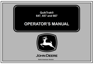 John Deere QuikTrak 647, 657, 667 Operator's Manual