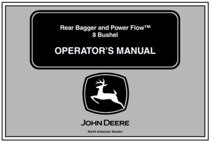 John Deere 8 Bushel Rear Bagger and Power Flow Operator's Manual