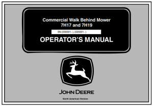 John Deere 7H17 & 7H19 Commercial Walk Behind Mower