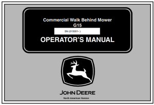 John Deere G15 Commercial Walk Behind Mower