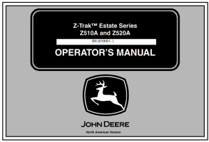 John Deere Z-Trak Estate Series Z510A & Z520A