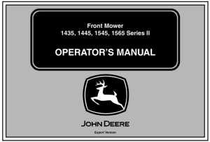 John Deere 1435, 1445, 1545, 1565 Series II Front Mower