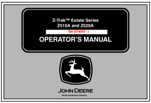 John Deere Z-Trak Estate Series Z510A and Z520A