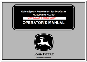 John Deere HD200 & HD300 SelectSpray Attachment for ProGator