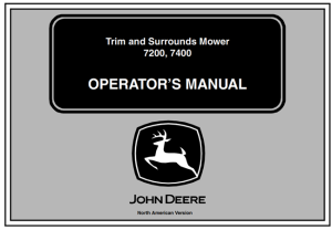John Deere 7200 & 7400 Trim and Surrounds Mower