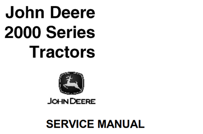 John Deere 2000 Series Wheel Tractors Service Repair Manual