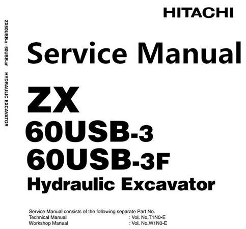 Hitachi ZX60USB-3 & ZX60USB-3F Hydraulic Excavator