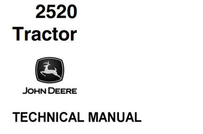 John Deere 2520 Tractor Technical Manual