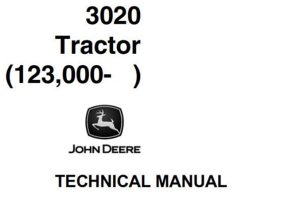 John Deere 3020 Tractor Technical Manual